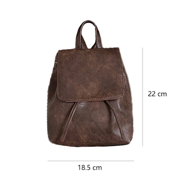Ryggsekk i skinn BRUNN brown