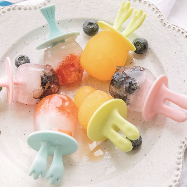 Silikoniset mehukuivat molds DIY Ice Pop Molds Kotitekoiset SININEN Blue