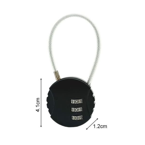 Wire Rope Password Lock Hængelås SØLV Silver