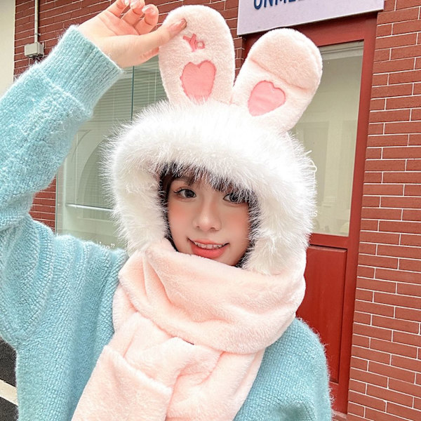 Talvihattu Rabbit Ears Hat WHITE Rabbit Rabbit White Rabbit-Rabbit