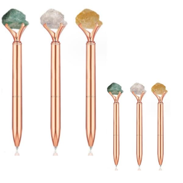 3 stk Kulepenner Skriveutstyr Diamantpenner multicolor M2-2