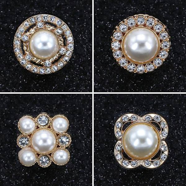 Brocher Pins Rhinestone Button 18MMC C 18MMC