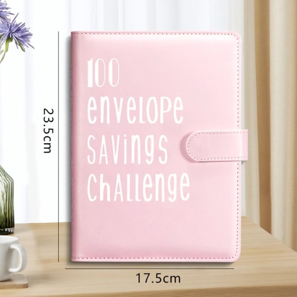 100 Days Envelope Challenge Binder Savings Challenge Book SVART black