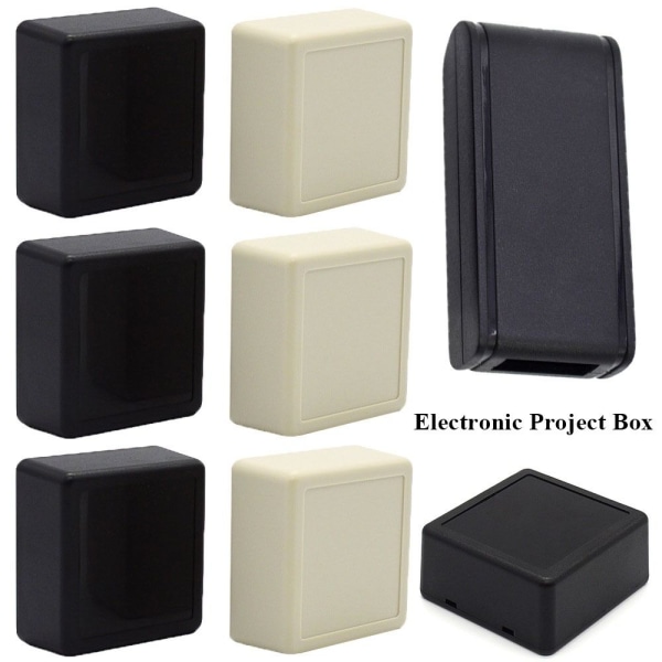 1/2 stk Elektronisk projektæske Vandtæt dæksel Projekt SORT Black 49x22x13mm2pcs-2pcs