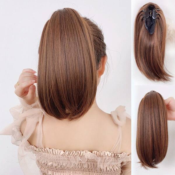Claw Clip Ponytail Wig Ponytail Clip TUMMANRUSKEA Dark Brown