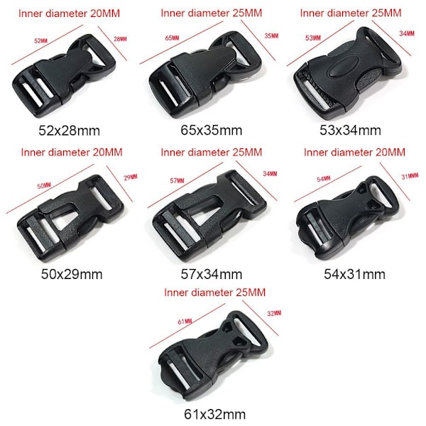 5 kpl Sivupäästö Soljet Kaareva Solki 53X34MM 53x34mm