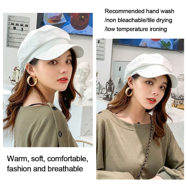Newsboy Caps Loose Cloud Top BEIGE Beige