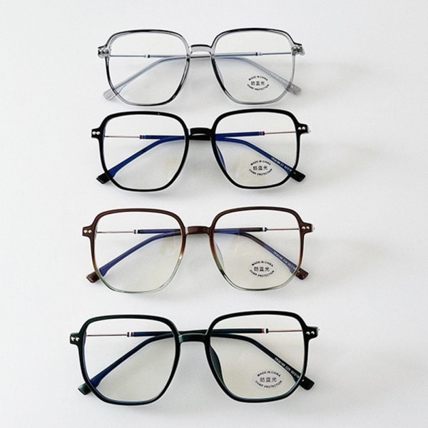 Anti-Blue Light Glasögon Överdimensionerade glasögon TRANSPARENT Transparent