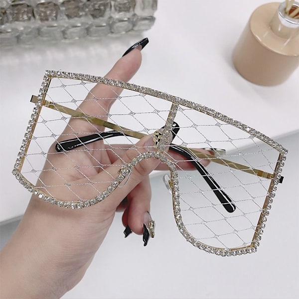 Rhinestone Mesh lasit Y2K aurinkolasit C7 C7 C7