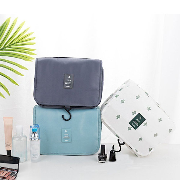 Stor Hængende Toilettaske Kosmetik Makeup Taske beige
