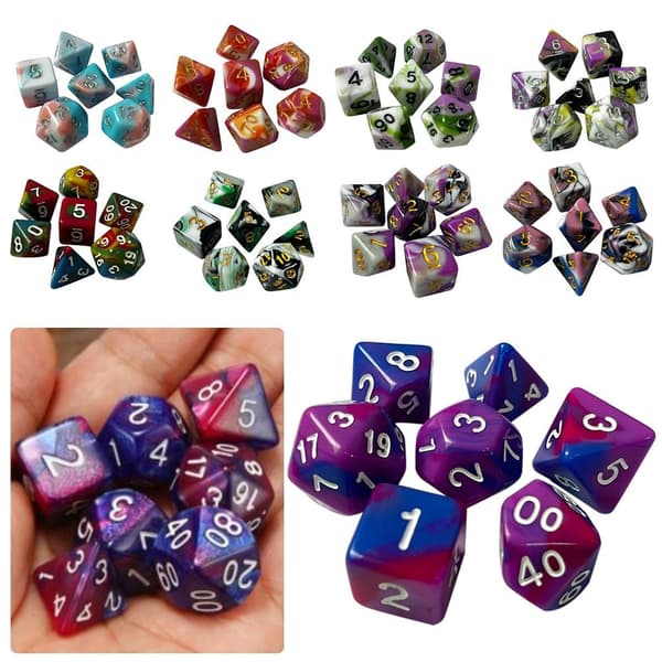 7 stk DND-terninger Polyhedriske terninger 8 8 8