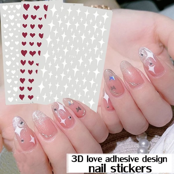 Nail Stickers Självhäftande dekaler 3D