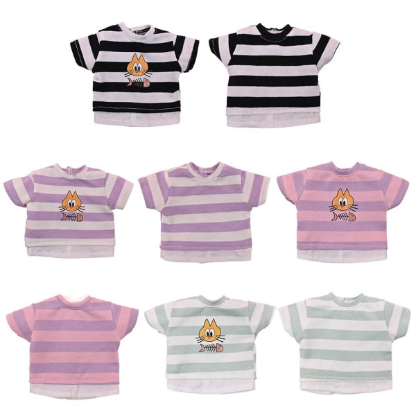 Doll Stripe T-skjorte Dukkeoverdeler 4 4 4