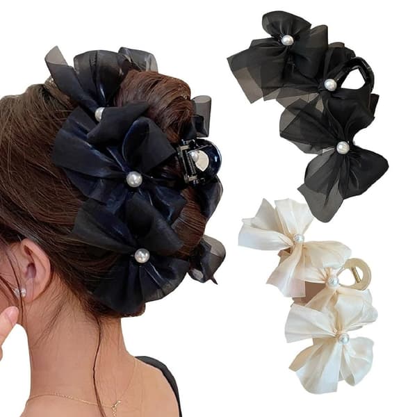 Store Bue Klo Clips Hår Clips SORT SORT Black