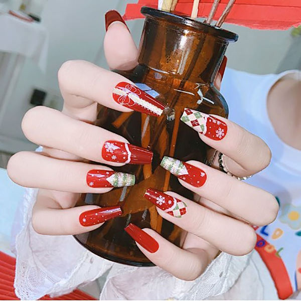Christmas Fake Nails Christmas Nail Enhancement 06 06 06