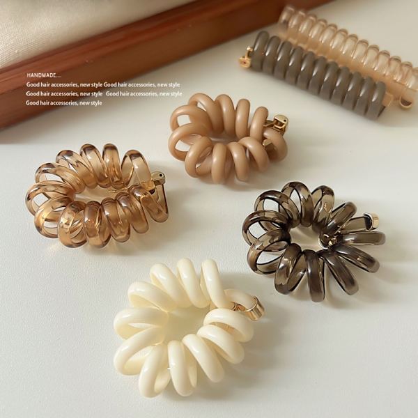 3 kpl puhelinlinjan hiusnauha elastinen kuminauha BEIGE beige