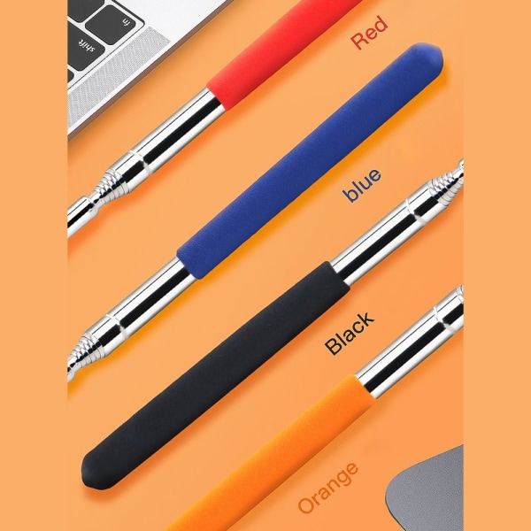 Uttrekkbar Teaching Stick Whiteboard Pekerpenn ORANGE 1M 1M Orange 1m-1m