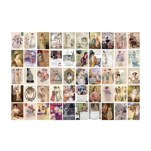 100 stk/bog Vintage beskedmateriale Papir 05 05 05