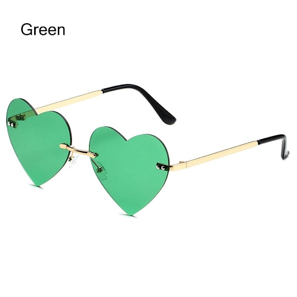 Rimless Heart Aurinkolasit Pink Hippie Aurinkolasit VIHREÄ Green