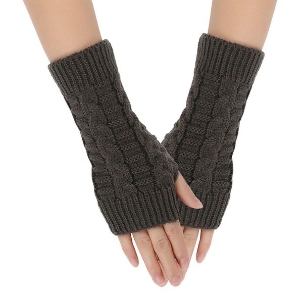 Handledsvantar Fingerless Damhandskar MÖRKGRÅ MÖRKGRÅ Dark Gray