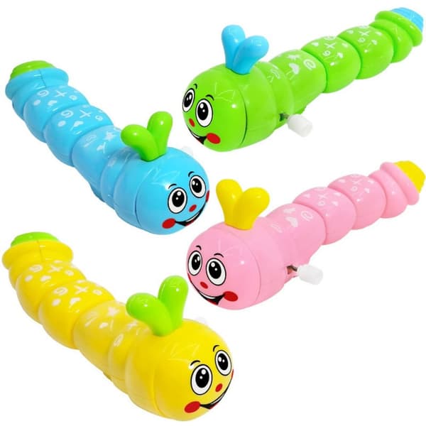 2 Stk Clockwork Legetøj Gynge Caterpillar Wind Up Toy random 2pcs