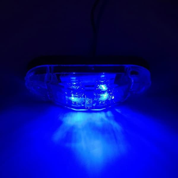 2 st LED-sidomarkeringar Varningsbakljus BLÅ Blue