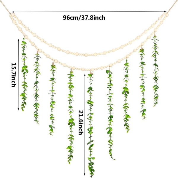 1 Stk Boho Soverom Dekor Plant Dekor Rom Vegg Dekor Green 1 Pcs-1 Pcs