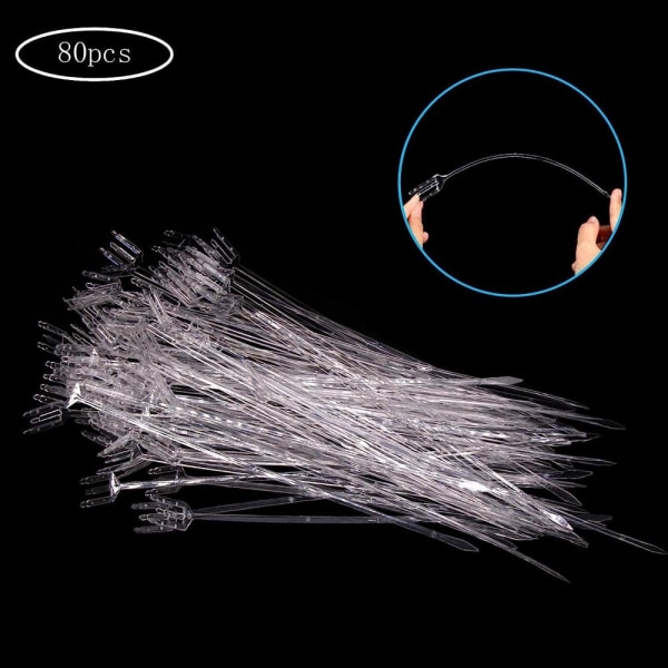 80 st plastplockhållare Transparent
