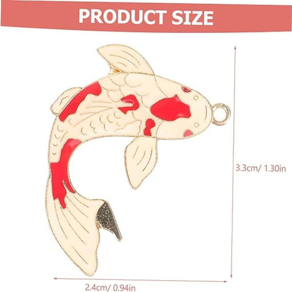 10 Stk Peace Fish Charm Pendant Emalje Dyreform Pedant