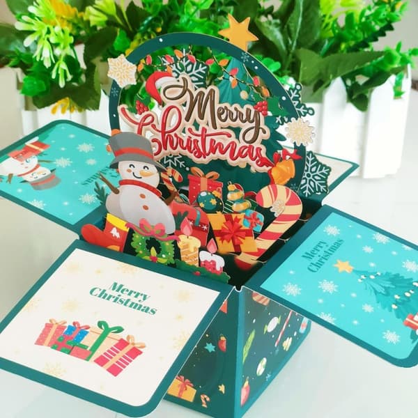 3D pop-up buket papirblomster A A A