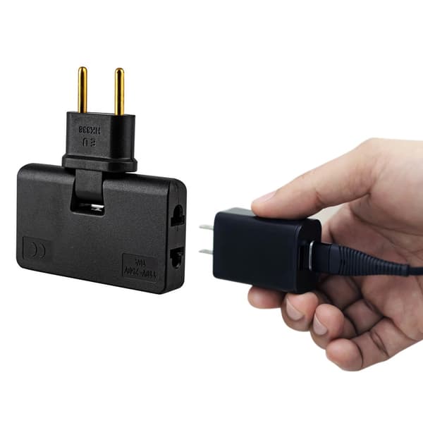 3 i 1 trådløs konverter EU-adapter SORT black