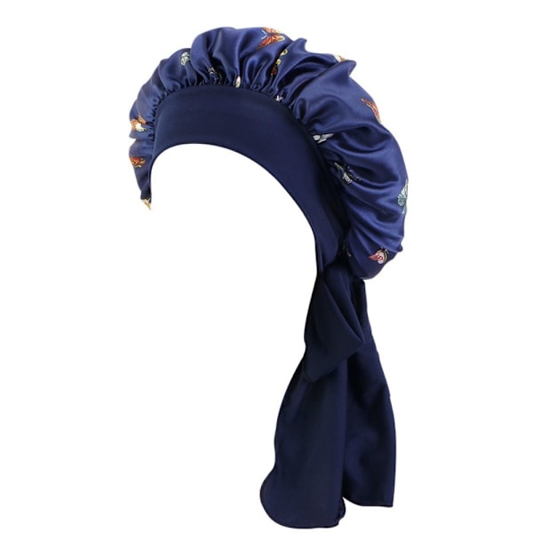 Satin Sovehætte Satin Mouse MARINEBLÅ Navy Blue