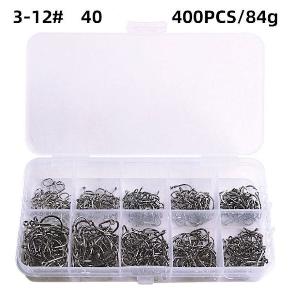 High-carbon stål fiskekrog Hawksbill Enkelt krog 400STK 400STK 400PCS