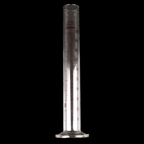 100 ml mittasylinterin lasin mittasylinterin merkintälaboratorio