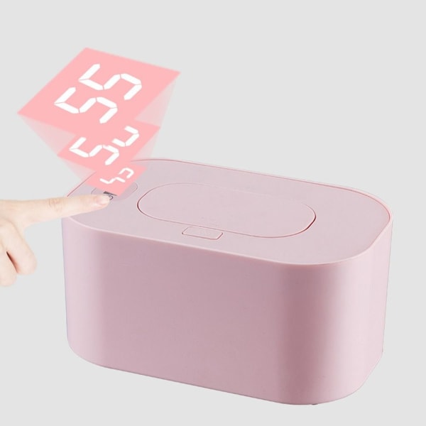USB Baby Wipe Warmer Våtservietter Varmeapparat ROSA Pink