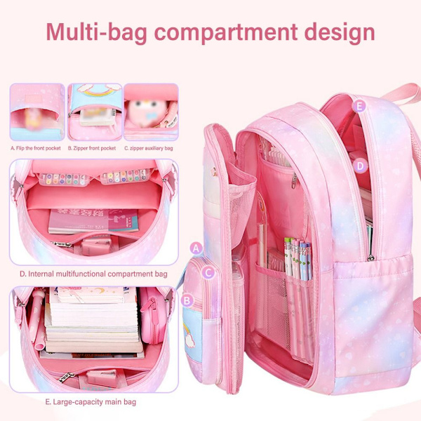 Skolväskor Studentryggsäck ROSA L L Pink L-L