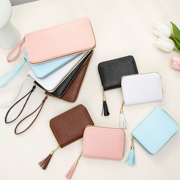 Tassel Wallet Clutch Kukkaro WHITE L white L