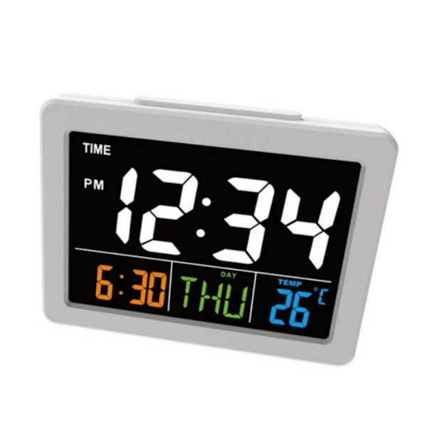 LED Klocka Skrivbordsklocka VIT white