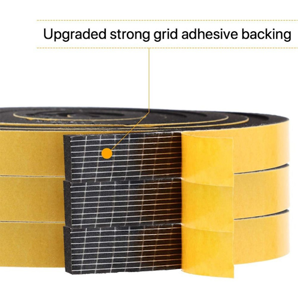 3 rullaa Foam Seal Tape Weather Stripping Foam Weatherstrip