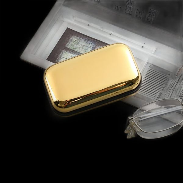 Vikbart läsfodral Glasögonfodral GULD gold