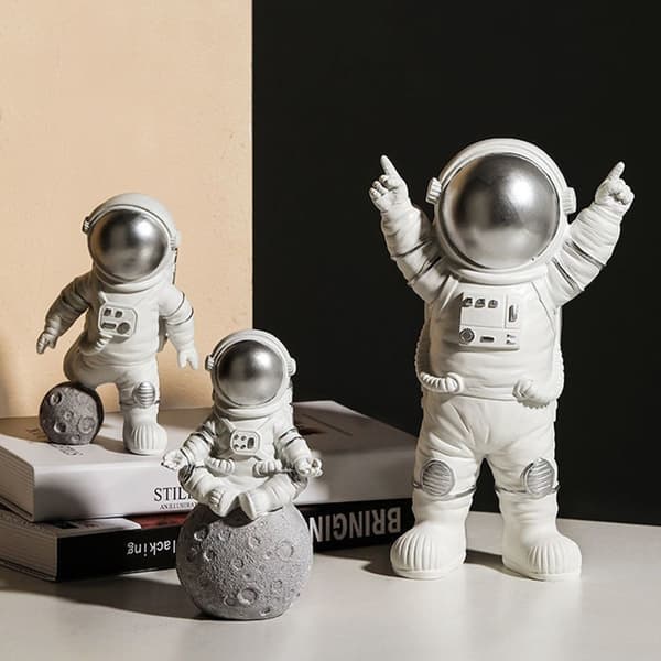 Astronautfigurer Rommann Måneskulptur Dekorativ E E E