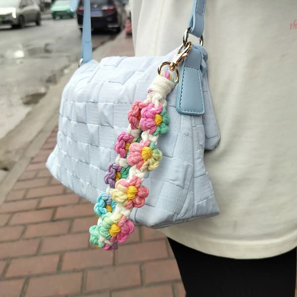 Armbandsnyckelring Blomma Macrame STYLE D STYLE D Style D