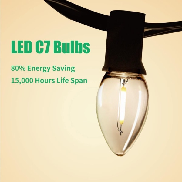 6stk C7 LED nattlyspærer stearinlys lyspære
