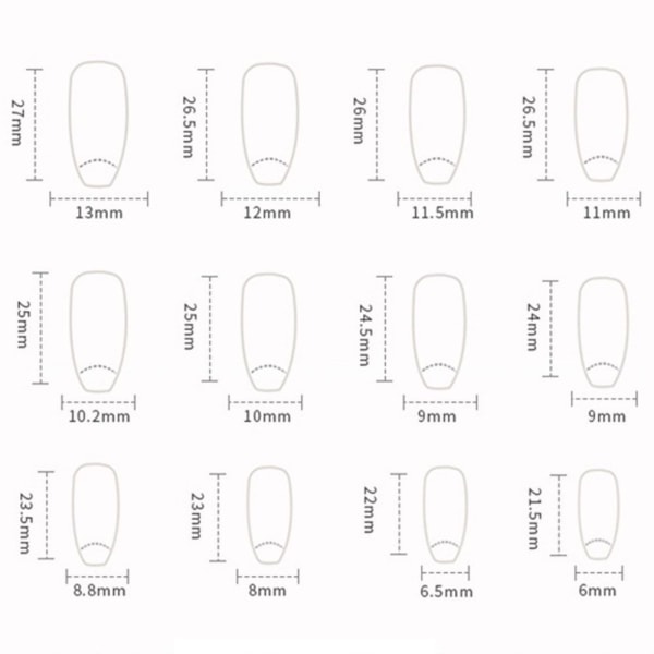 2 æsker 24 stk./æske Fake Nails Press On Nail Tips 08-2BOXS 08-2BOXS 08-2boxs