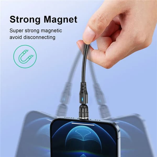 Magnetkabel USB-kabler SORT 2M Black 2m