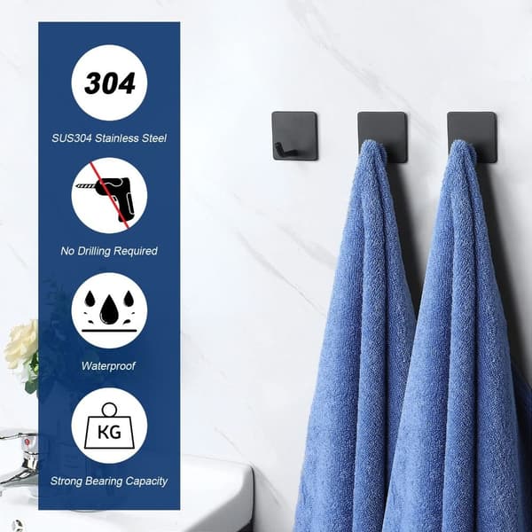 4 Pack Liimakoukut Seinäripustimet Pyyhekoukut