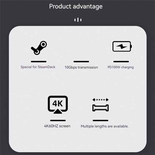 Type-C-kabel USB3.1 Gen2 0.5MMANN TIL KVINNE MANN TIL KVINNE 0.5mMale to Female