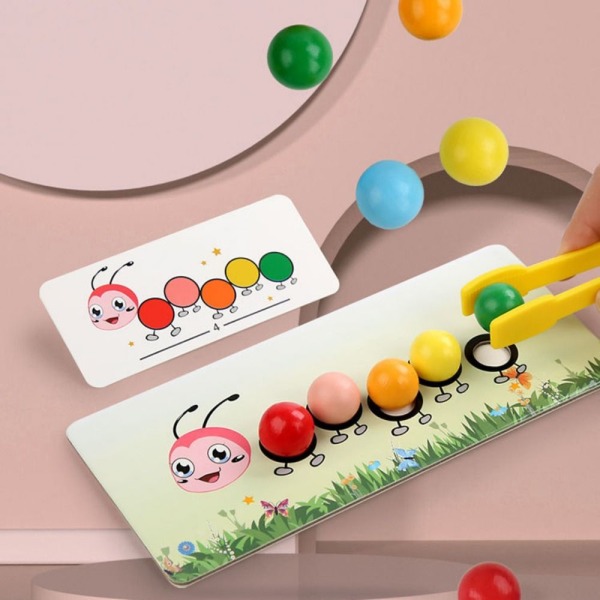 Clip Beads Game Interaktivt legetøj Farvematchende perler spil