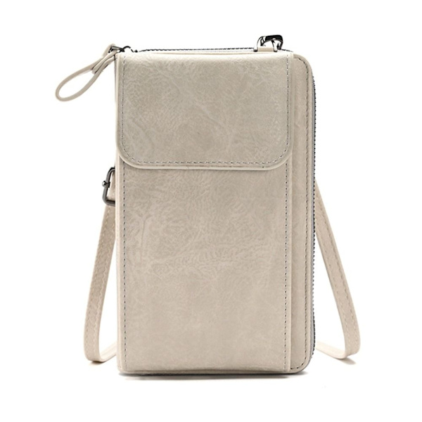Clutch Wallet Crossbody lædertaske BEIGE Beige