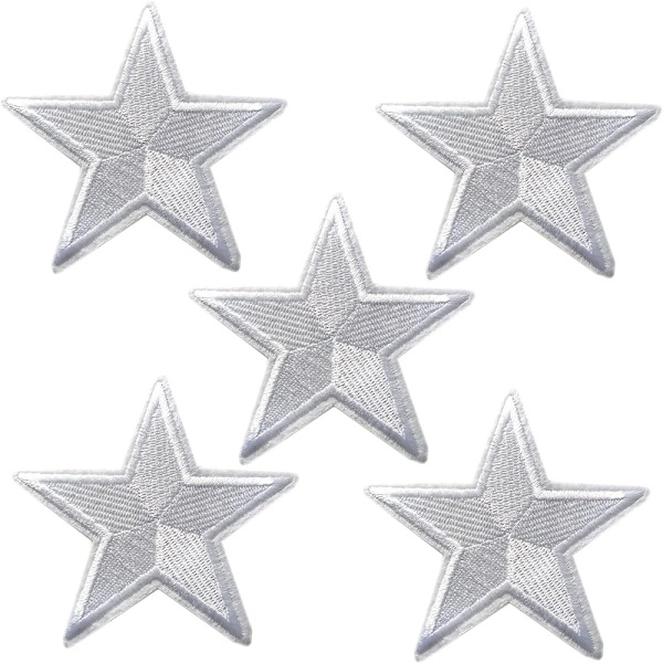 5 Stk Star Patches Broderet Applikation